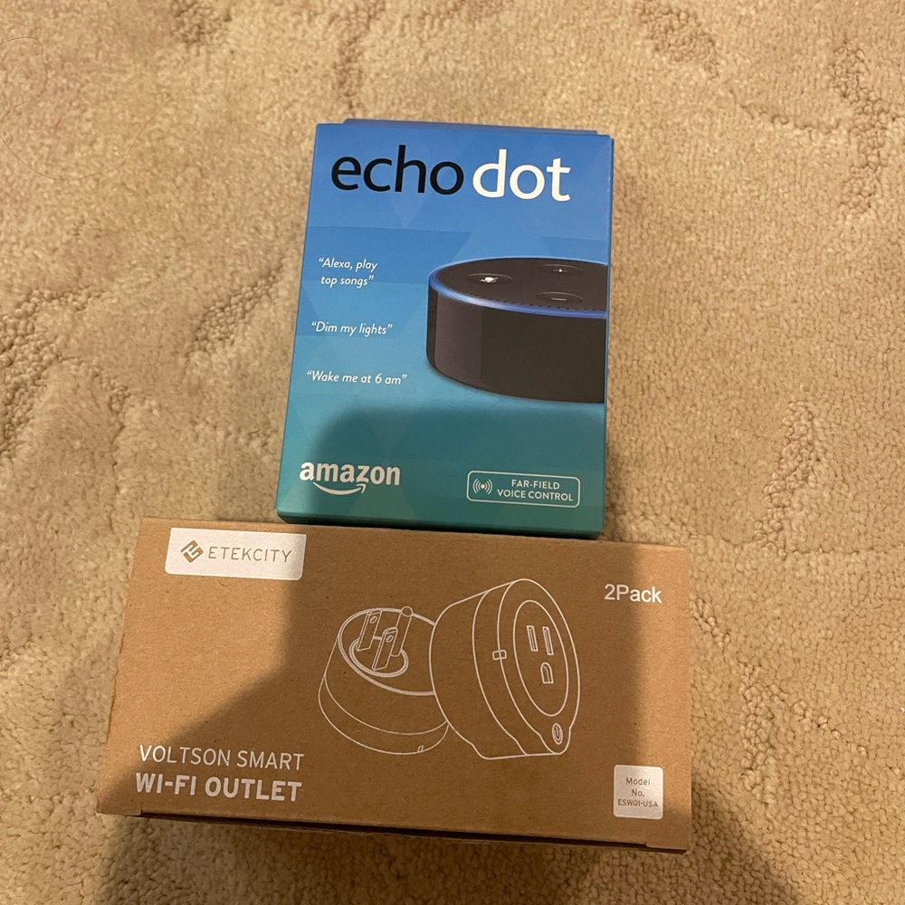 Amazon EchoDot and Smart Outlet Plug In